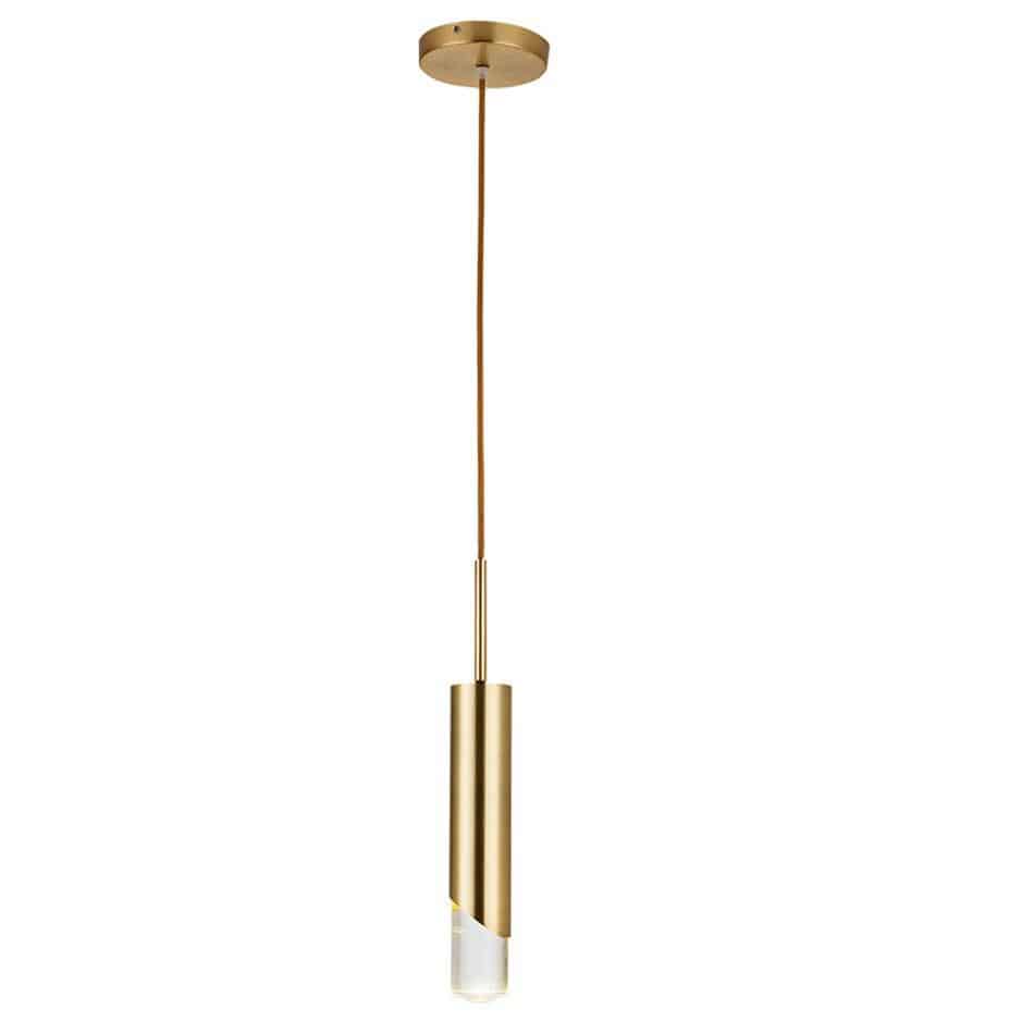 Suspension design LED avec cylindre en métal style Luxury