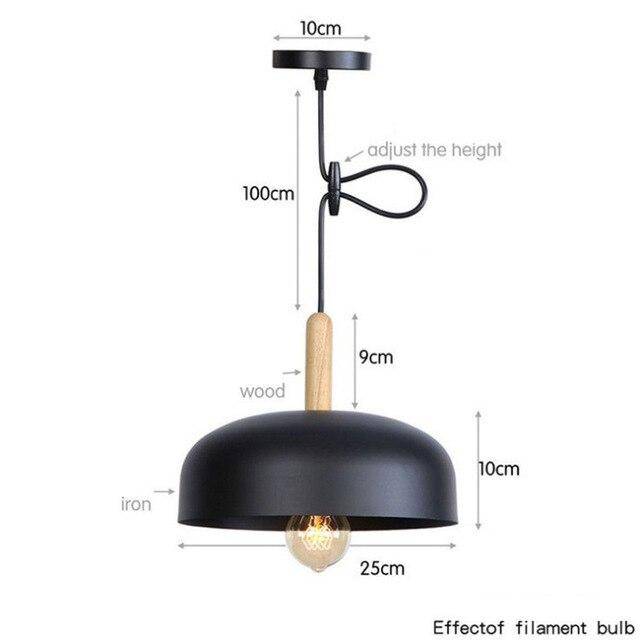 Suspension design LED en métal avec abat-jour arrondi Loft