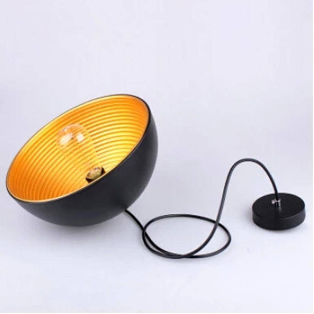 Suspension design LED avec abat-jour arrondi en métal style Island