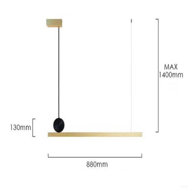 Suspension design LED en métal au style géométrique Rui
