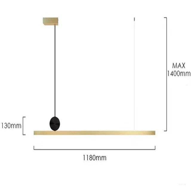 Suspension design LED en métal au style géométrique Rui