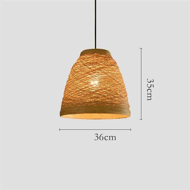 Suspension en rotin LED colorée style Farm