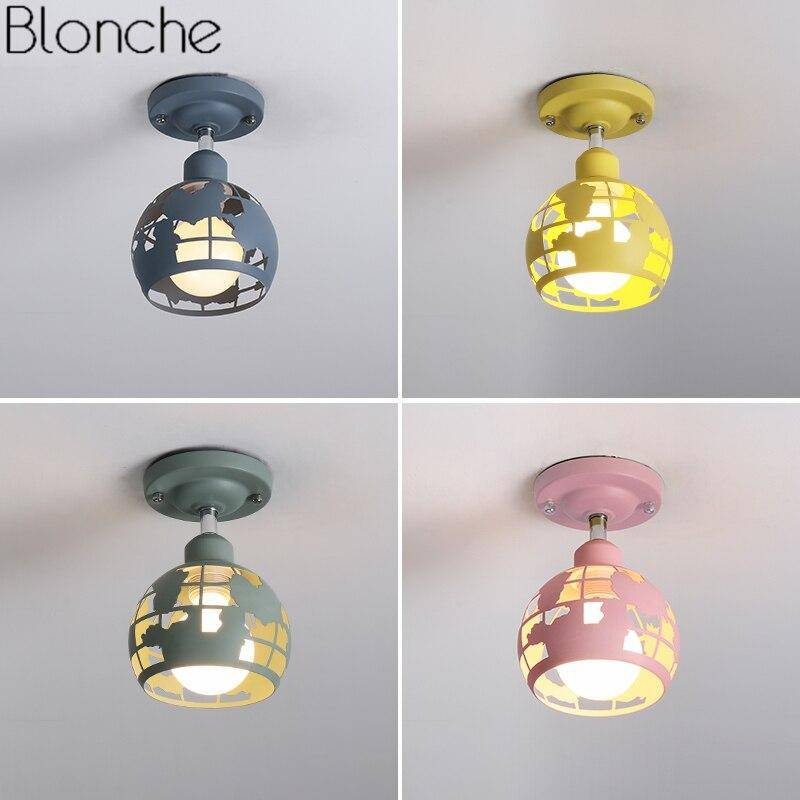 Suspension moderne à LED en métal coloré style Kids