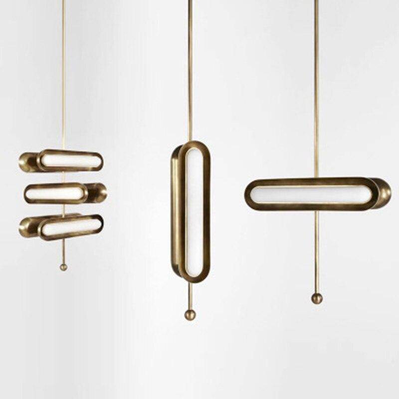 Suspension design LED arrondie en métal style Shining