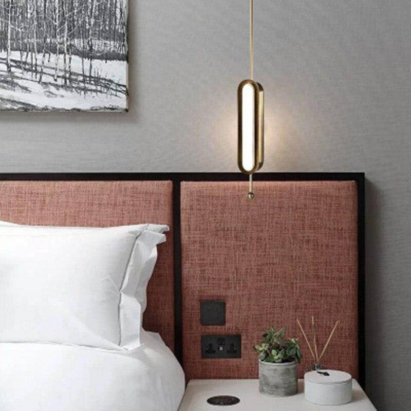 Suspension design LED arrondie en métal style Shining