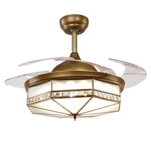 Suspension rétro à LED en métal doré et abat-jour Copper