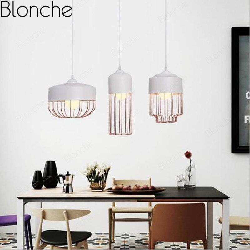 Suspension rétro à LED avec cage en métal America