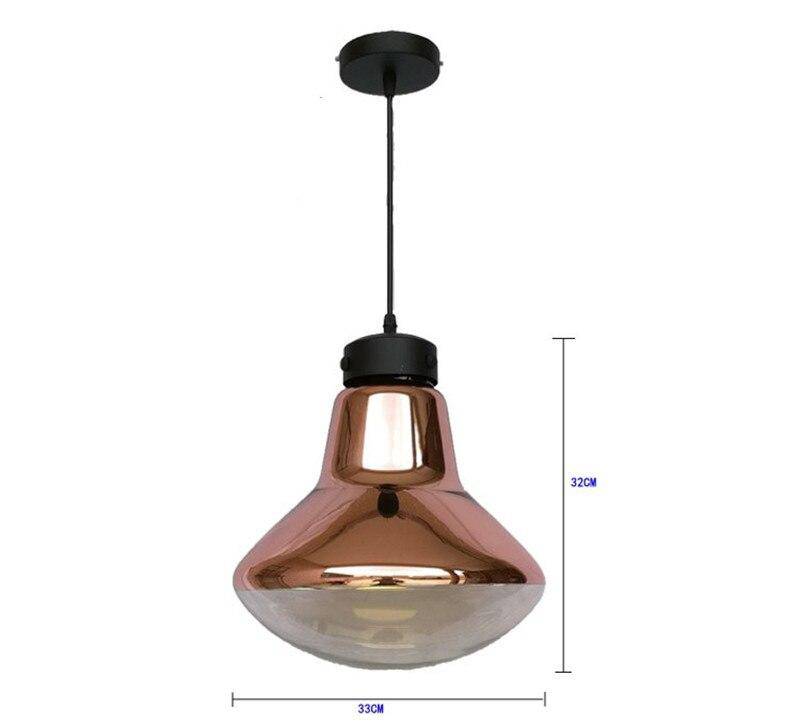 Suspension design LED en métal aux formes arrondies Rétro