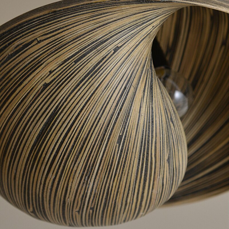 Suspension design coquillage en bambou