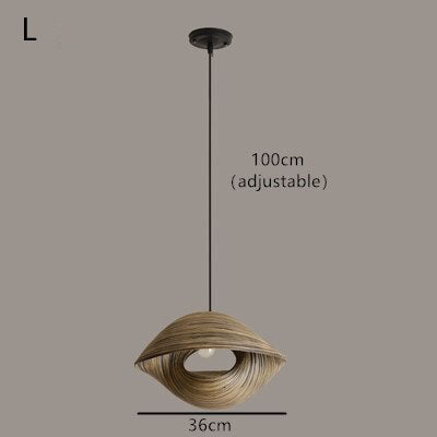 Suspension design coquillage en bambou