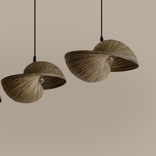 Suspension design coquillage en bambou