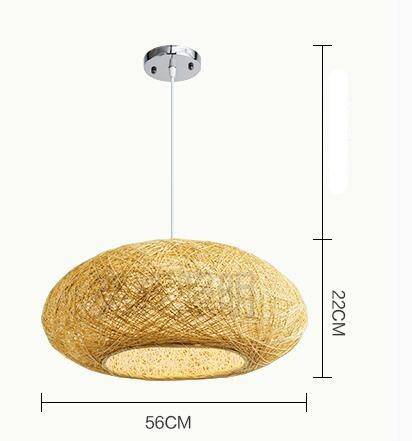 Suspension moderne arrondie en bambou Vintage