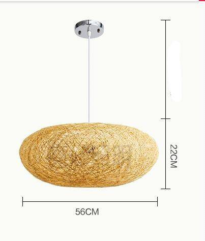 Suspension moderne arrondie en bambou Vintage