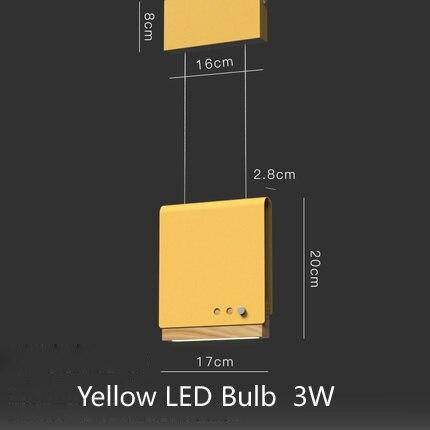 Suspension design LED avec abat-jour plat en métal coloré Art