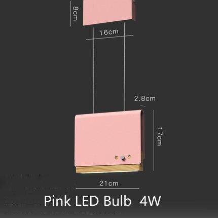 Suspension design LED avec abat-jour plat en métal coloré Art