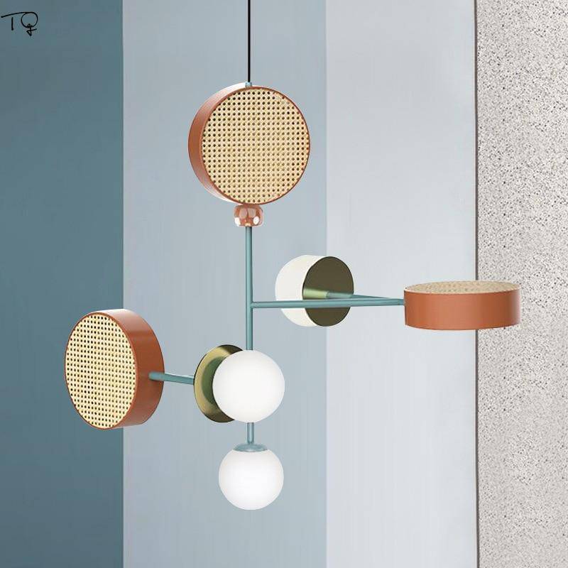 Suspension design à LED avec abat-jour disque en métal coloré