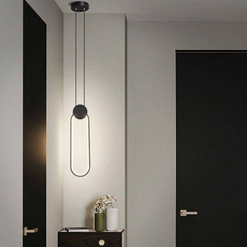 Suspension design LED aux formes géométriques en métal Luxury