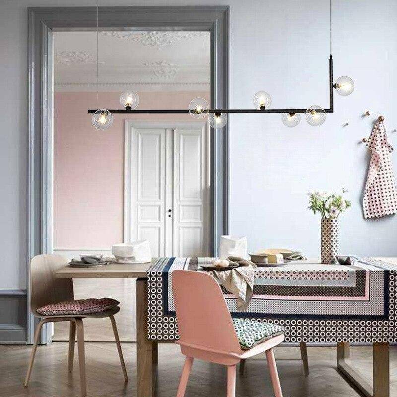 Suspension design LED allongée en métal Kitchen