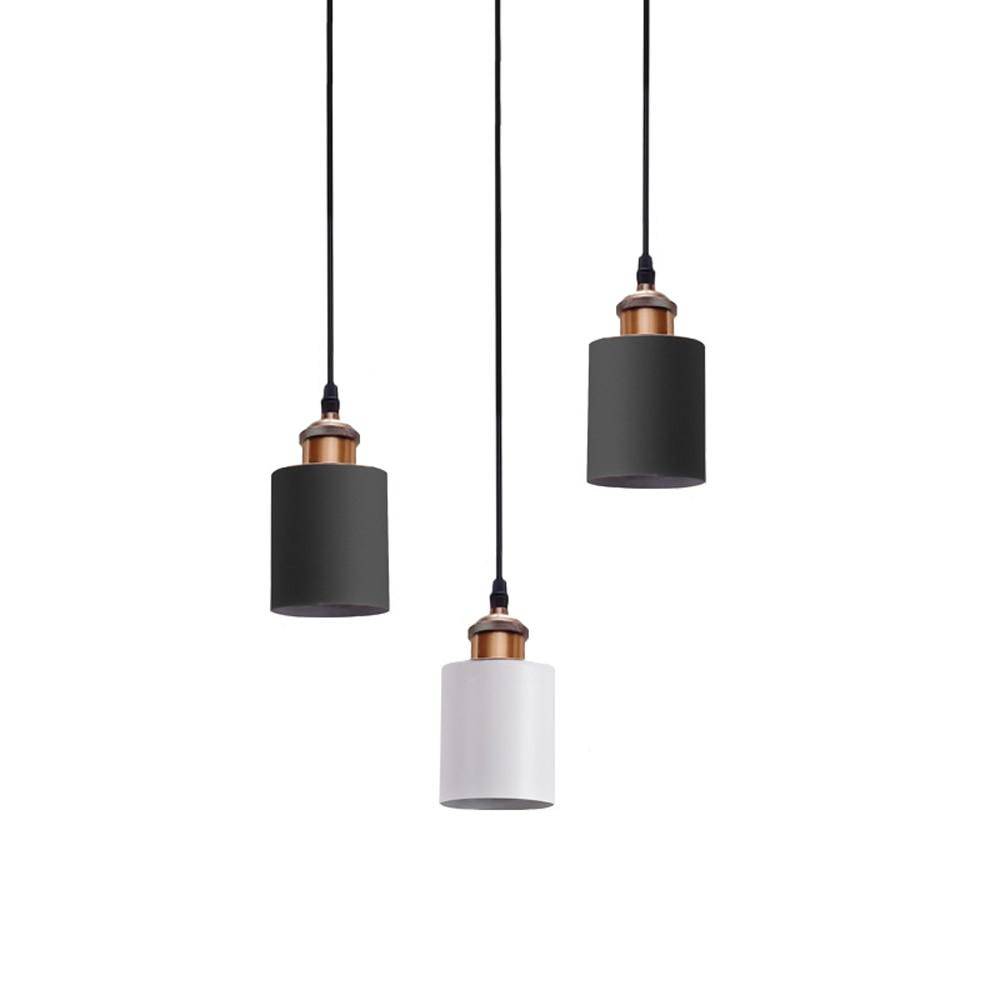 Suspension design à LED avec abat-jour cylindre en métal Loft