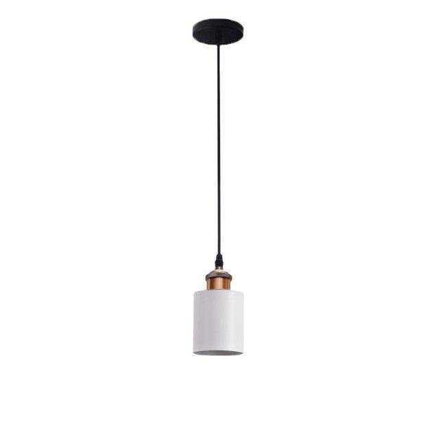 Suspension design à LED avec abat-jour cylindre en métal Loft