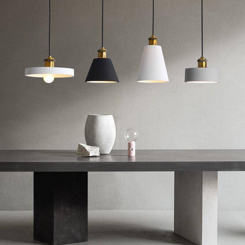 Suspension design à LED en métal avec abat-jour minimaliste Loft