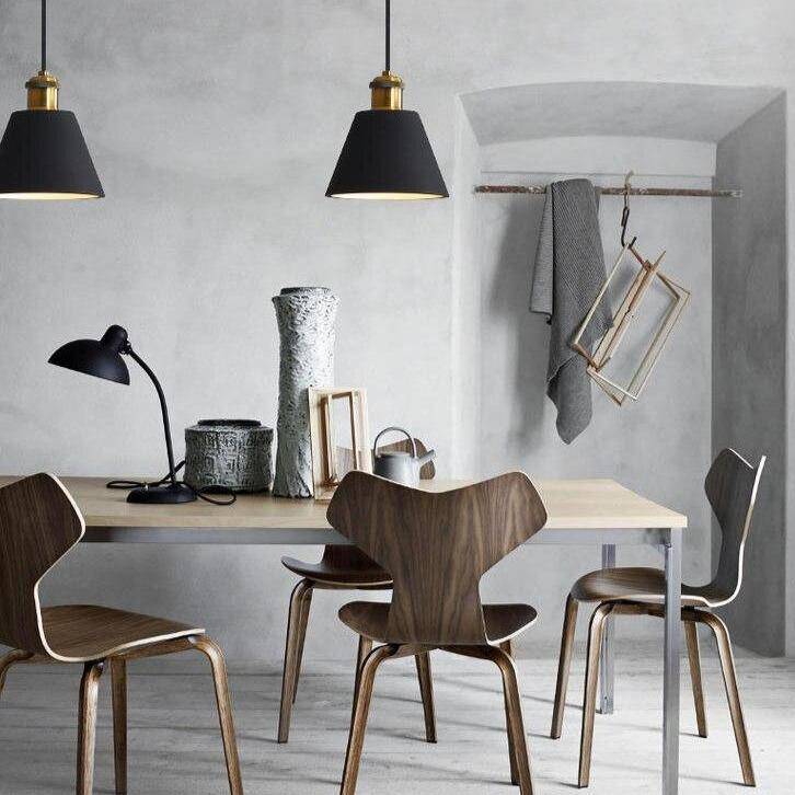 Suspension design à LED en métal avec abat-jour minimaliste Loft