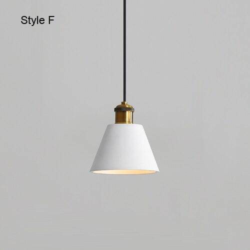 Suspension design à LED en métal avec abat-jour minimaliste Loft