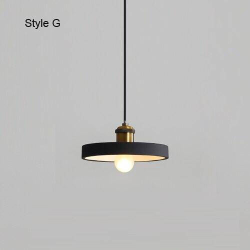 Suspension design à LED en métal avec abat-jour minimaliste Loft