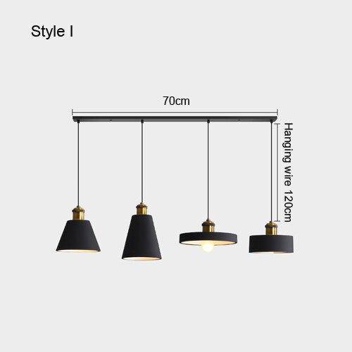 Suspension design à LED en métal avec abat-jour minimaliste Loft