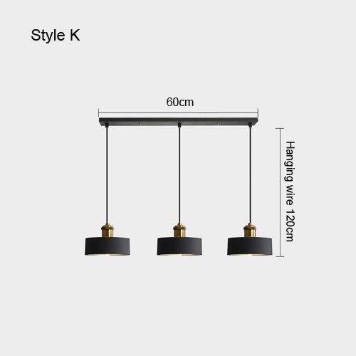 Suspension design à LED en métal avec abat-jour minimaliste Loft