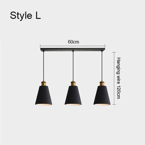 Suspension design à LED en métal avec abat-jour minimaliste Loft