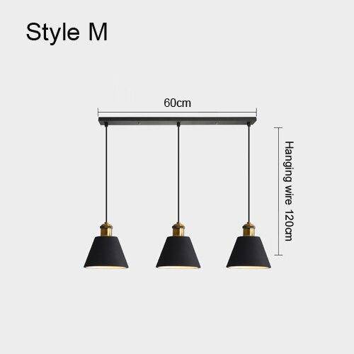 Suspension design à LED en métal avec abat-jour minimaliste Loft