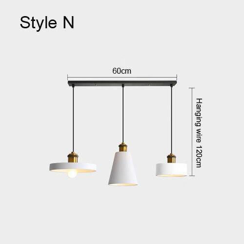 Suspension design à LED en métal avec abat-jour minimaliste Loft