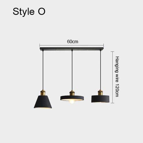 Suspension design à LED en métal avec abat-jour minimaliste Loft