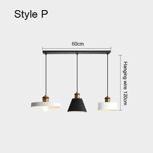 Suspension design à LED en métal avec abat-jour minimaliste Loft