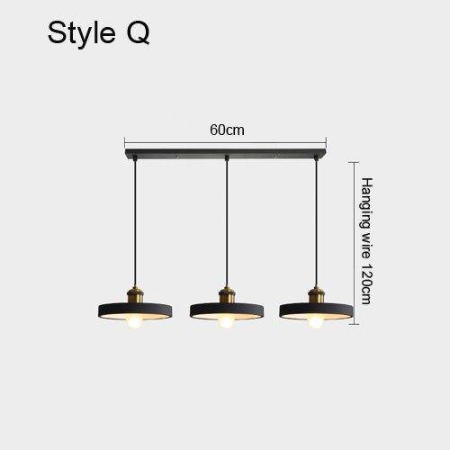 Suspension design à LED en métal avec abat-jour minimaliste Loft