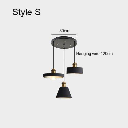 Suspension design à LED en métal avec abat-jour minimaliste Loft