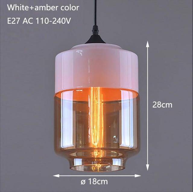 Suspension moderne design en verre et métal Loft