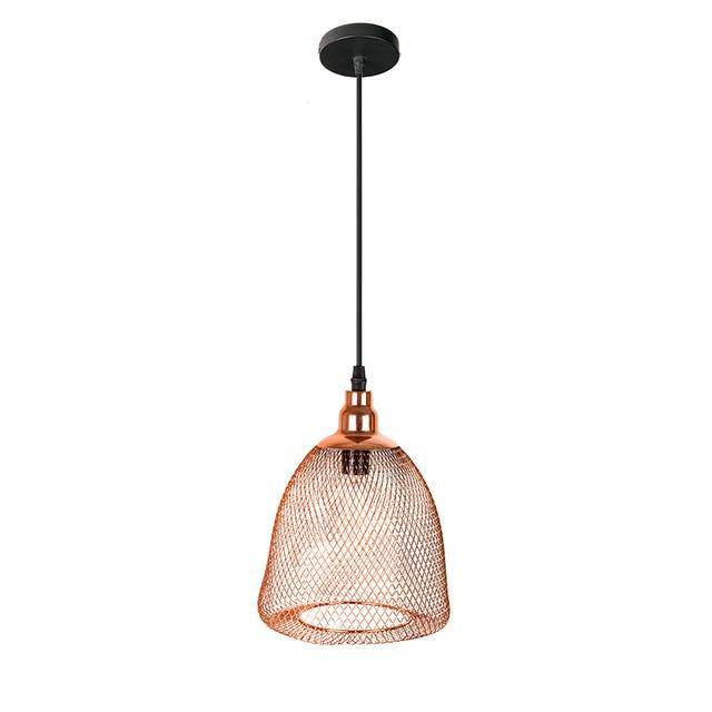 Suspension cage en métal rose gold de différentes formes Vintage