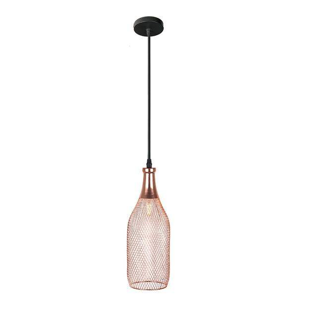 Suspension cage en métal rose gold de différentes formes Vintage