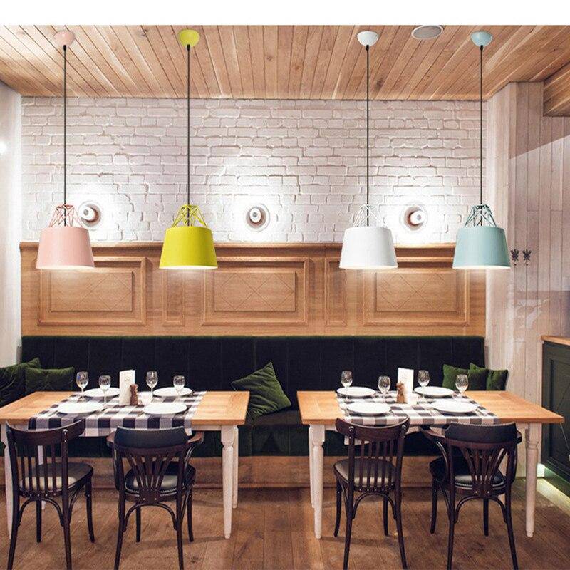 Suspension design à LED avec abat-jour en métal coloré Morning