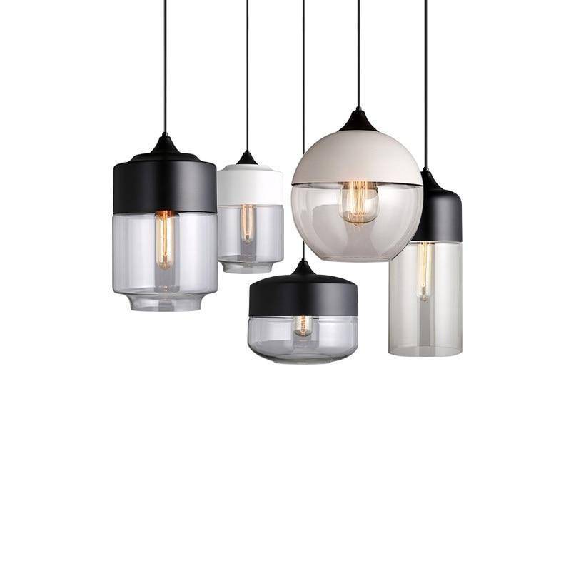 Suspension design en verre et métal moderne (plusieurs formes)