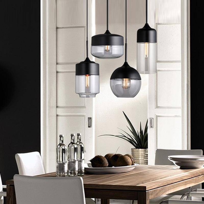 Suspension design en verre et métal moderne (plusieurs formes)