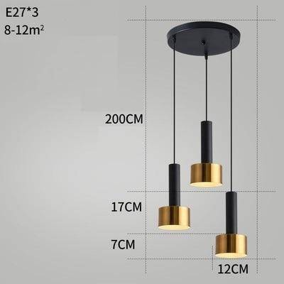 Suspension design à LED en métal style Loft Light