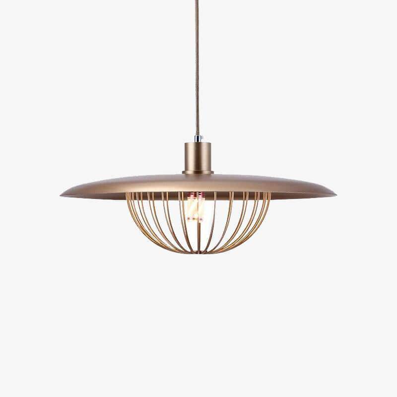 Suspension design LED en métal avec chapeau au style vintage