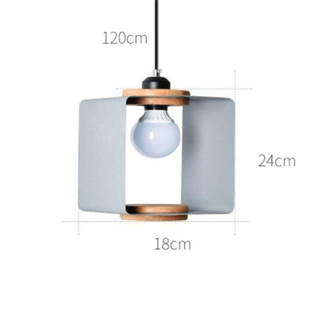 Suspension design à LED avec cube métal coloré Loft