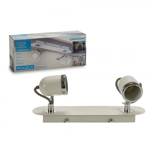 SUSPENSION 50 W MÉTAL BLANC 360º (8 X 13 X 31 CM)