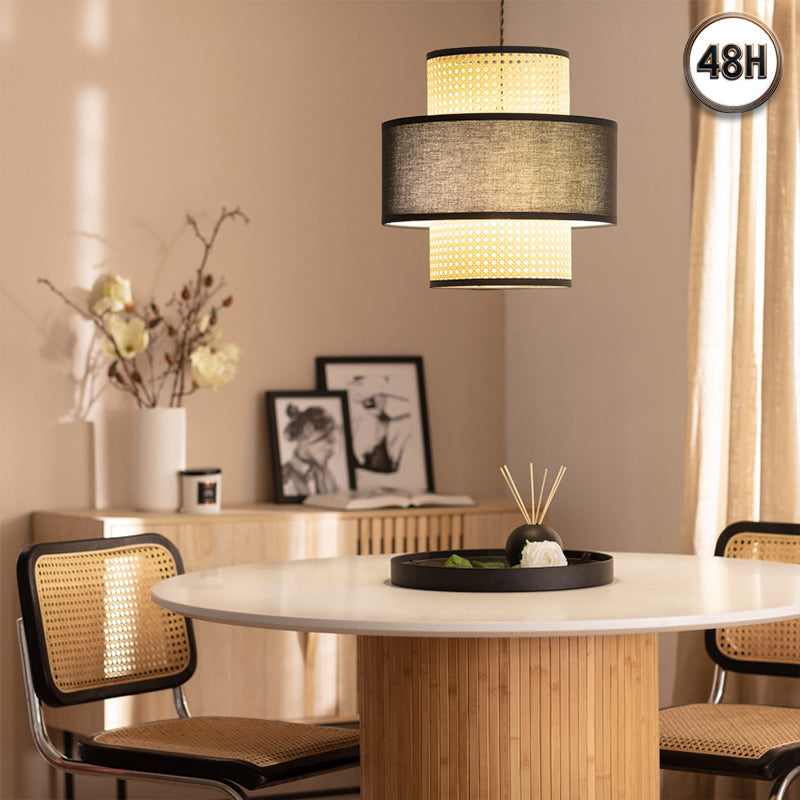 Suspension Cannage Rotin Cordell - Abat Jour