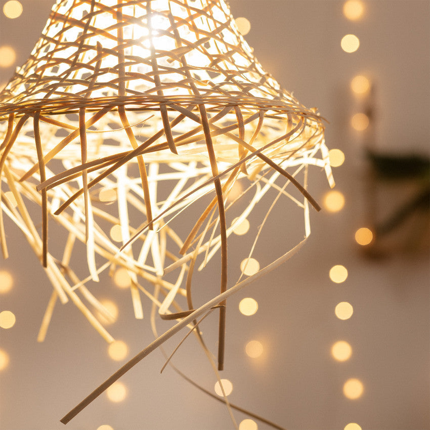 Suspension Cannage Rotin Koni - Suspension Luminaire