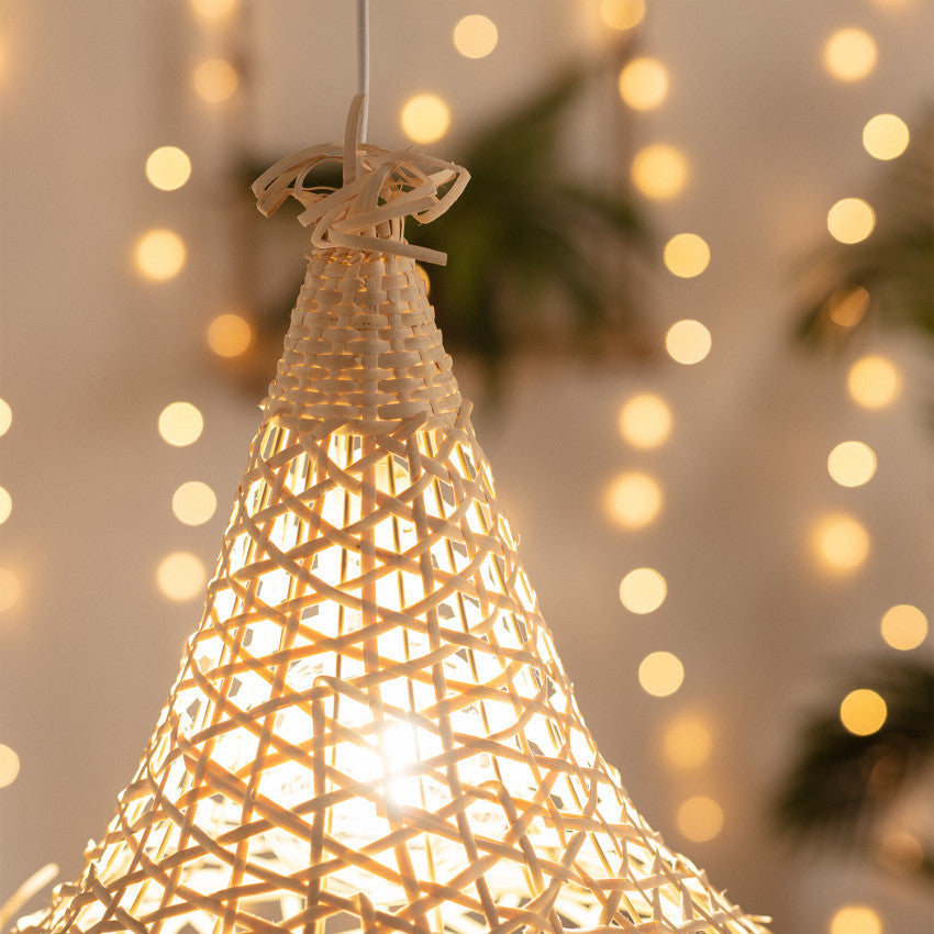 Suspension Cannage Rotin Koni - Suspension Luminaire